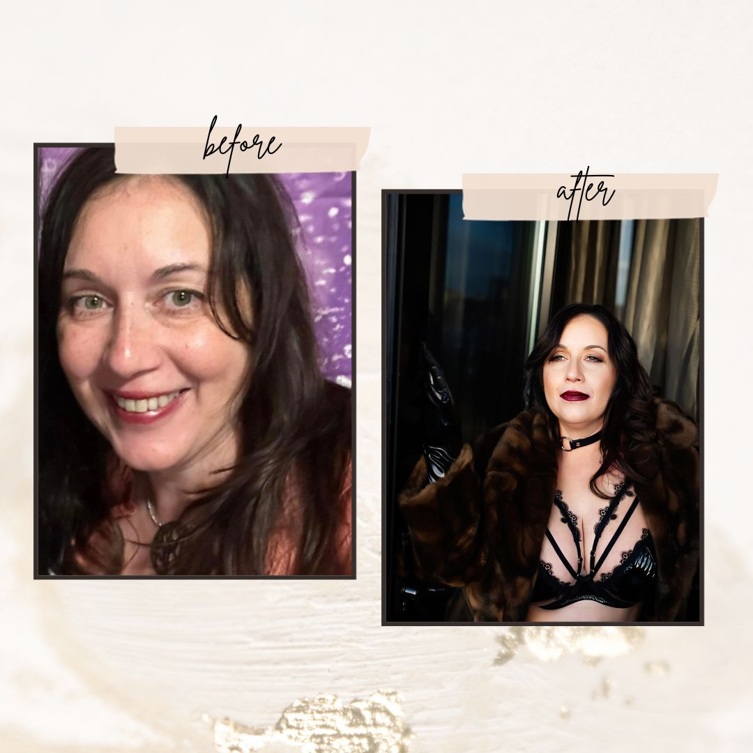 Boudoir NYC Before and After Professional Hair & Makeup