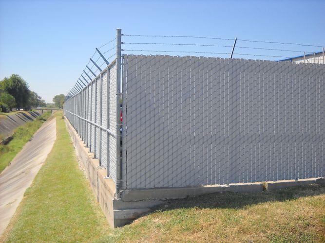 Chain Link Fence with Slats