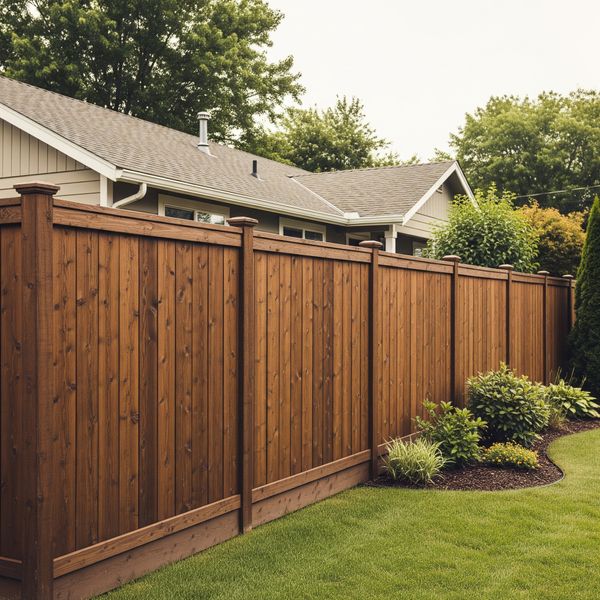 image of back yard fencing