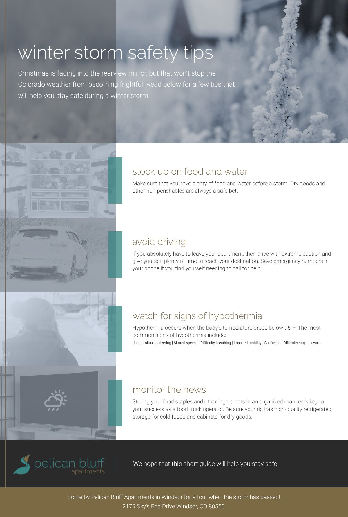 Winter Storm Safety Tips Infographic