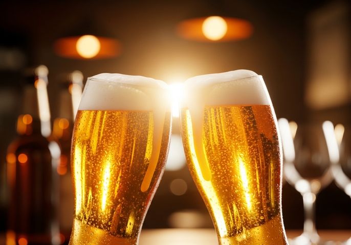 beer glasses clinking beer glasses clinking