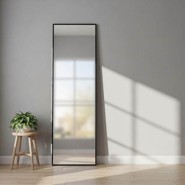 A large wall mirror