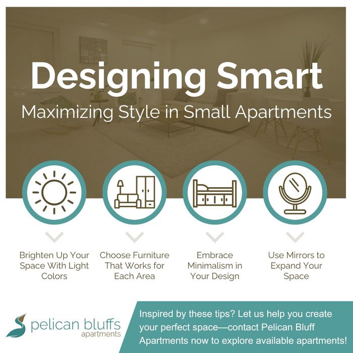 infographic that lists tips to maximize style in small spaces infographic that lists tips to maximize style in small spaces