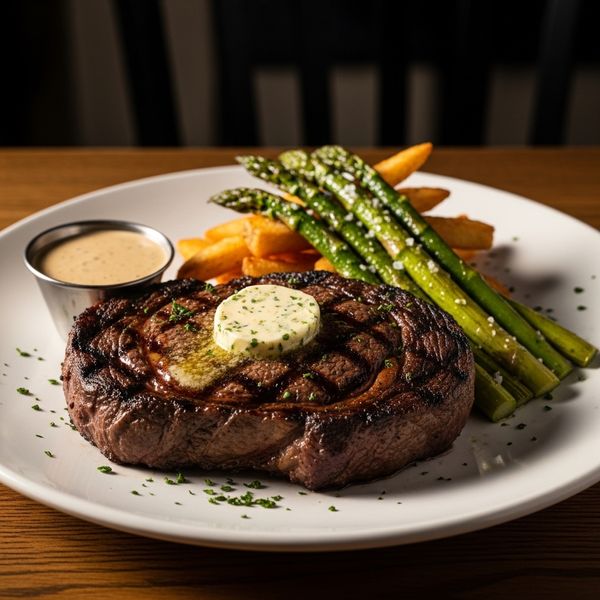 steak meal on a plate
