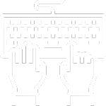 icon of a person typing
