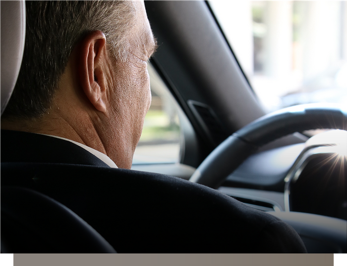 driver smiling