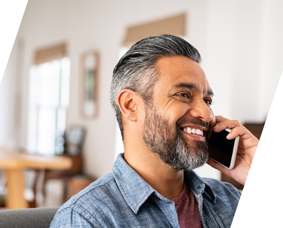 man talking on phone