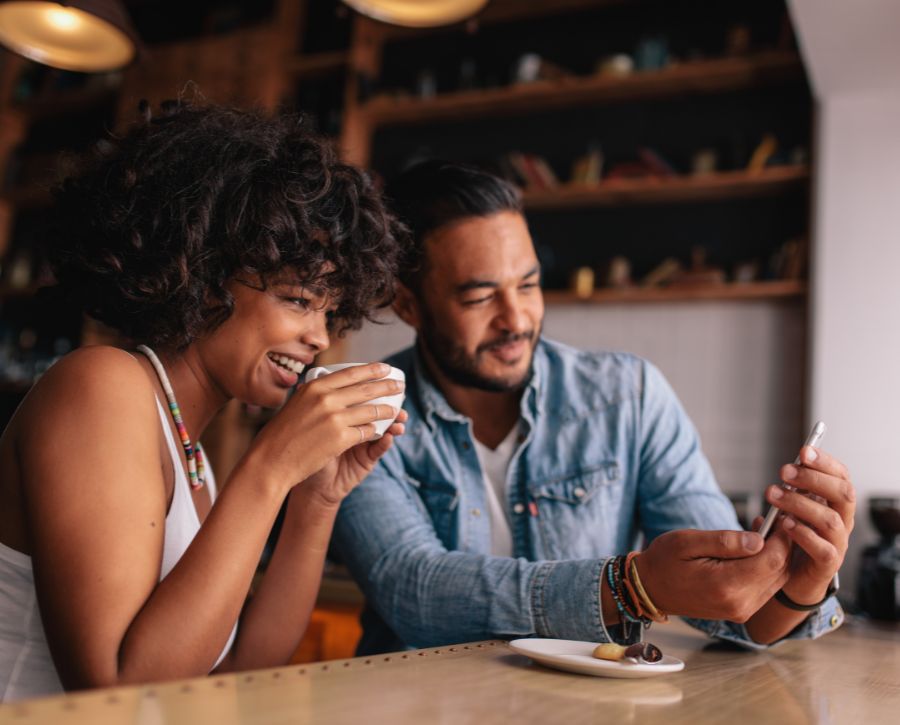 couple smiling