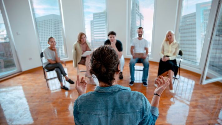 Person presenting to a class