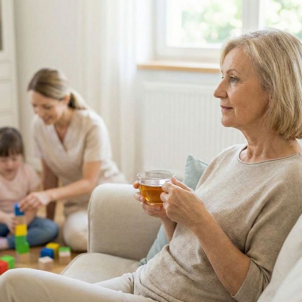 Caregiver with a child