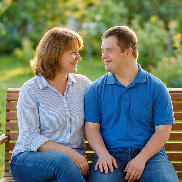 Caregiver with client