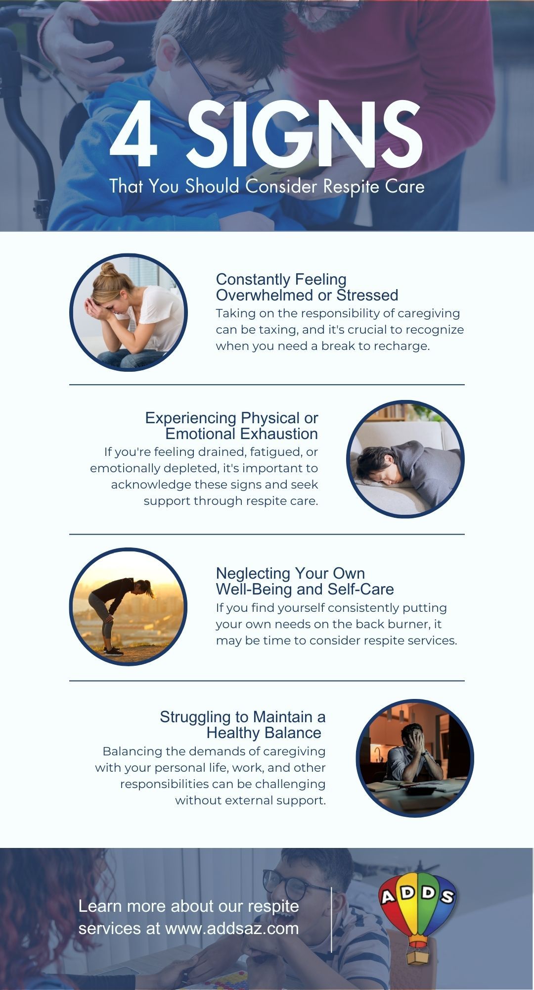 4 signs you should consider respite care infographic