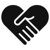 icon of a heart and hands