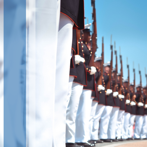 marines standing in a row