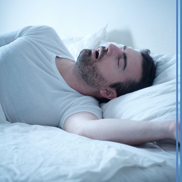 A man sleeping with his mouth open