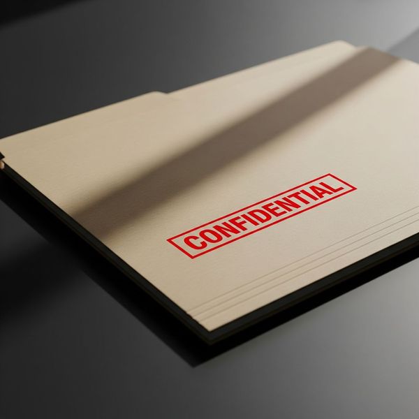 file that says confidential