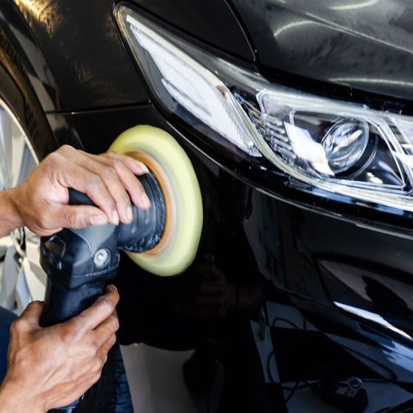 Car waxing.