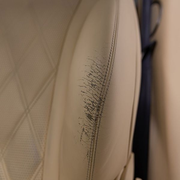 cracked leather seat