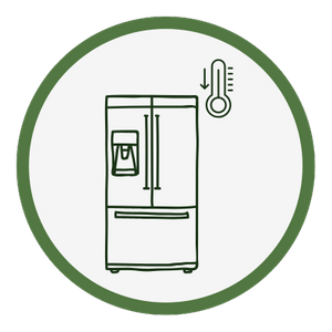 fridge and thermometer 