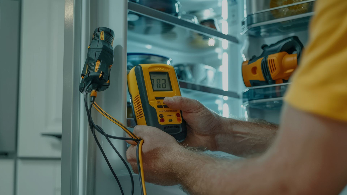 checking electrical in fridge