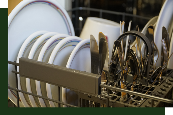 A dishwasher full of dishes