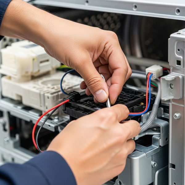 An appliance repair expert demonstrating their technical skill