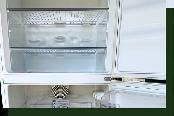 inside of empty freezer