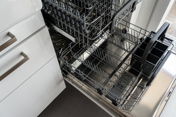 open empty dishwasher