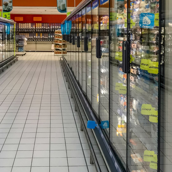 commercial fridges at the store