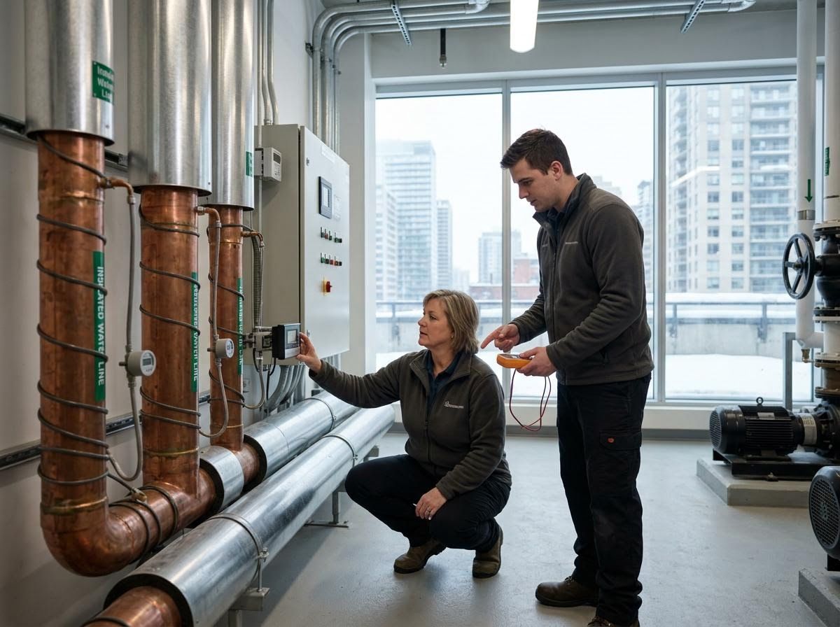 Two Technicians Inspecting Industrial Water Systems