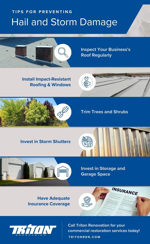 Tips for Preventing Hail and Storm Damage infographic