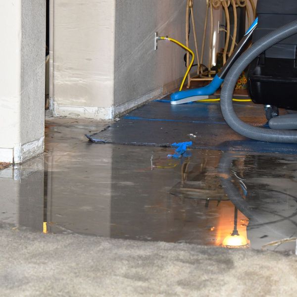 water damage hallway