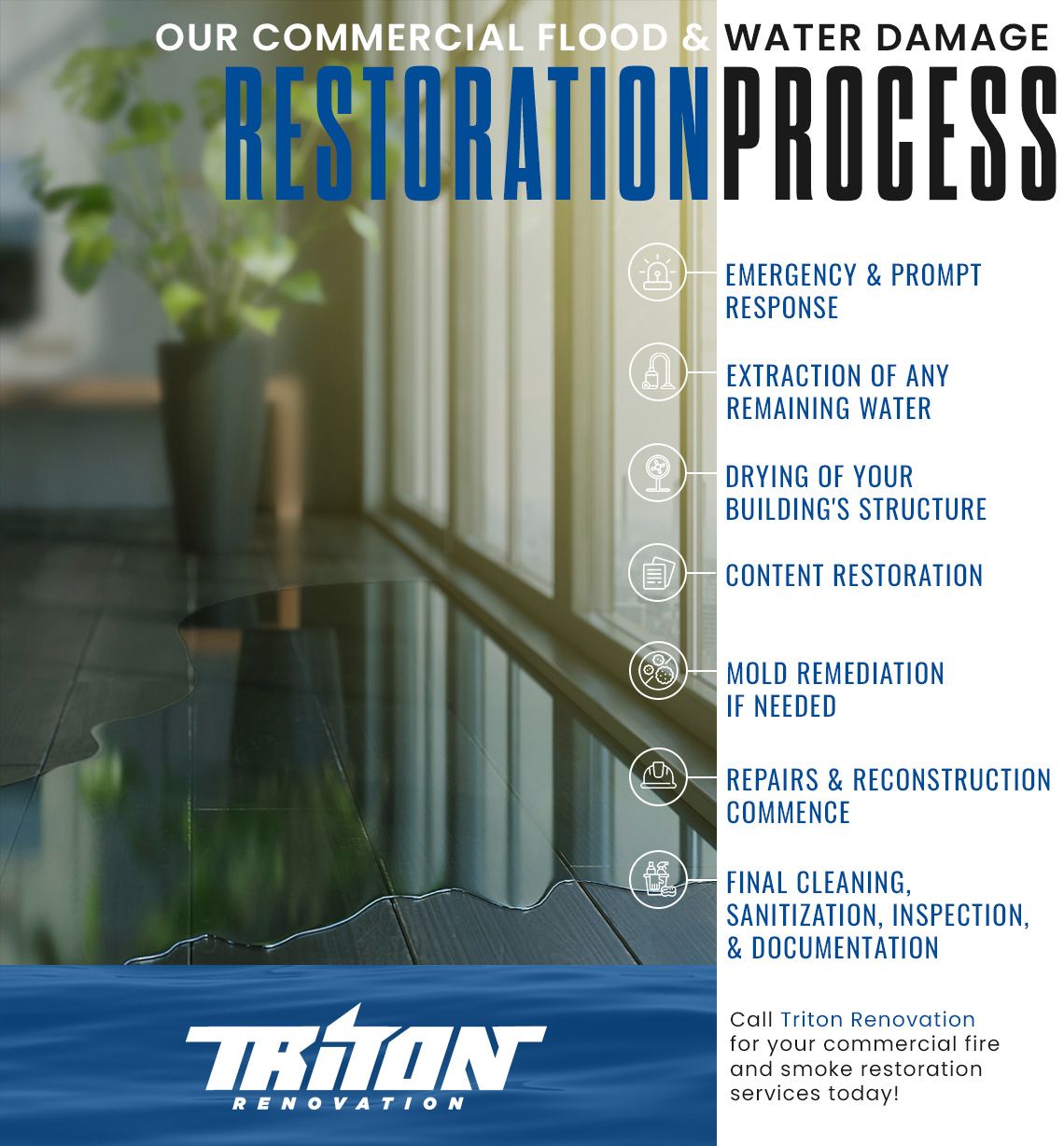 Our Commercial Flood & Water Damage Restoration Process