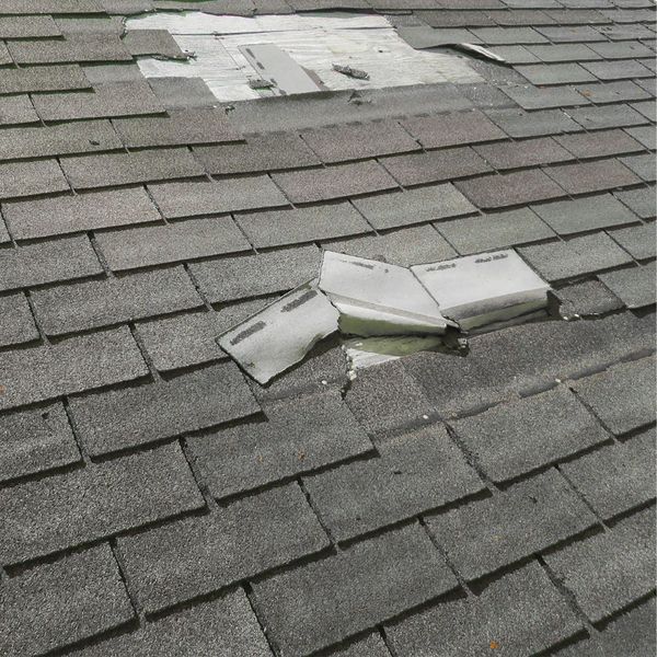 damaged shingles