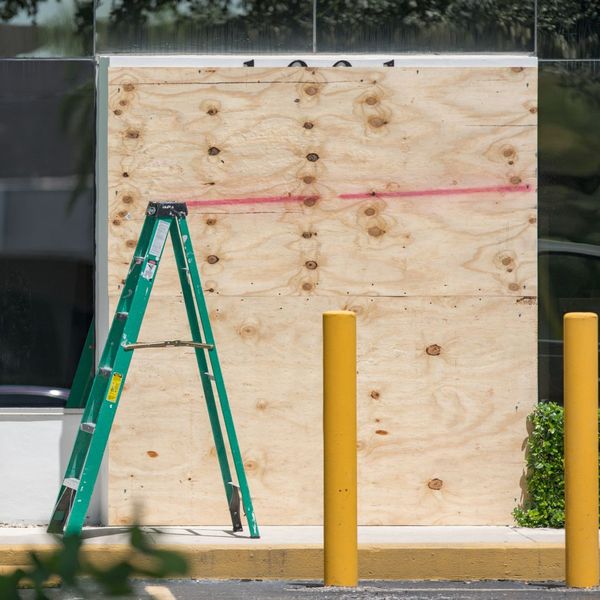 boarding up doorway