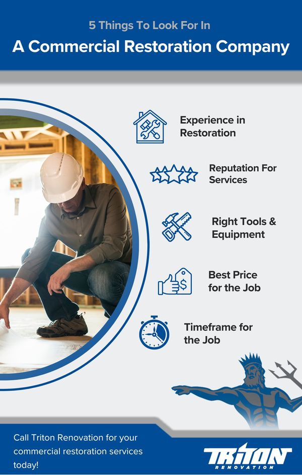 5 Things to Look for in a Commercial Restoration Company infographic