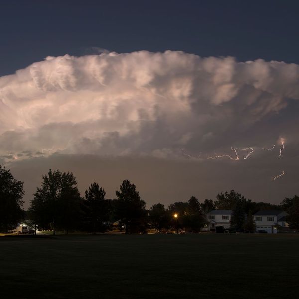 thunderhead with lightning