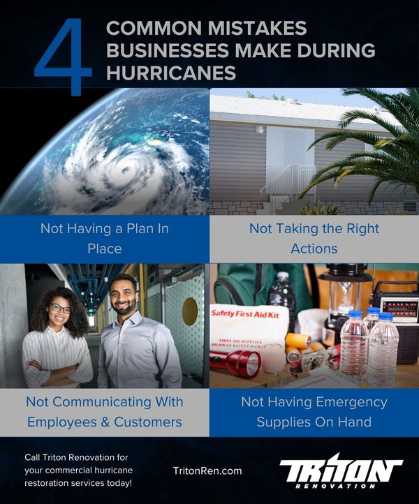 4 Common Mistakes Businesses Make During Hurricanes infographic