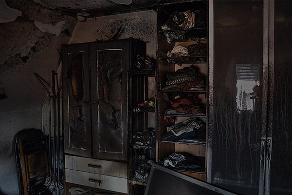 fire damage in home - small