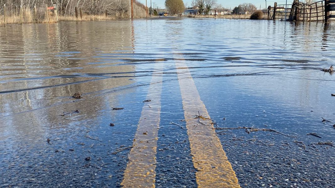 flooded roadway