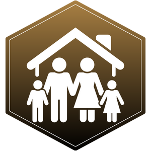 family with roof over head 