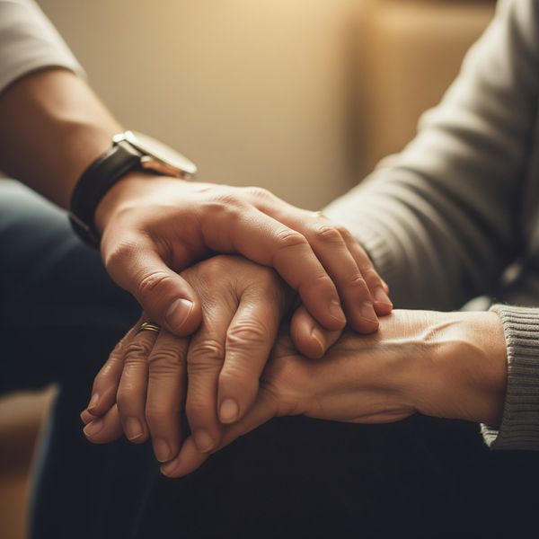 A supportive hand resting on another's, symbolizing compassionate help for seniors and vulnerable residents. Brooklyn Park1.jpeg