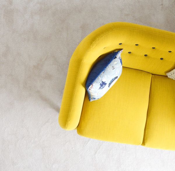 Image of a yellow couch