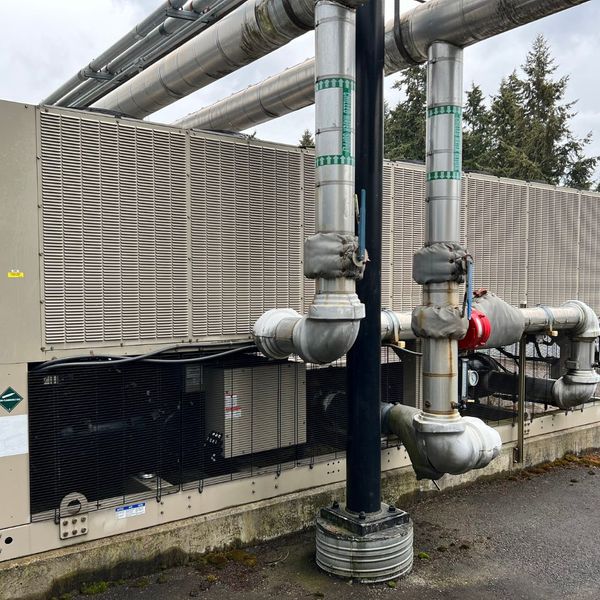commercial HVAC system on roof