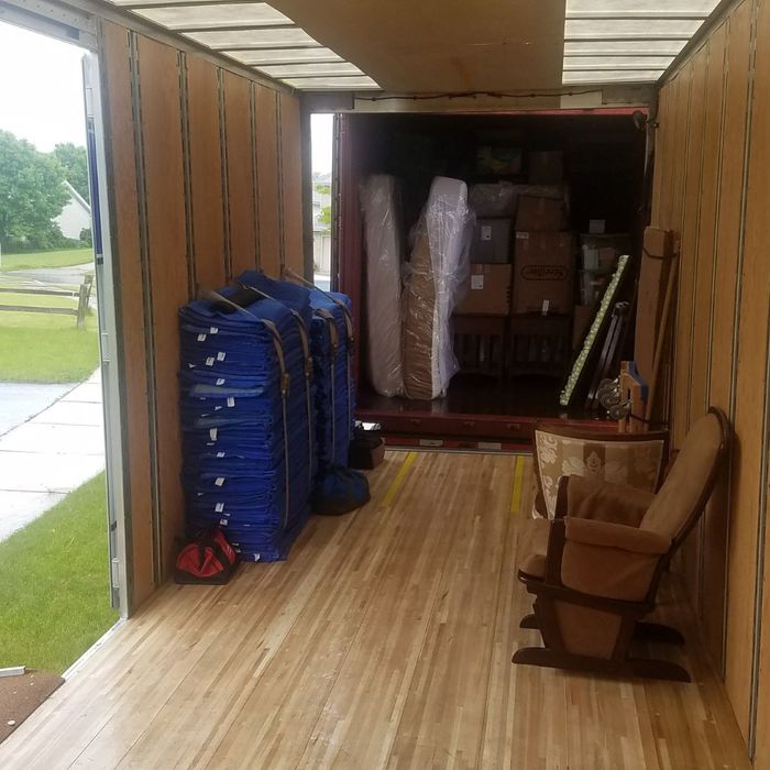   Boxes in Moving truck
