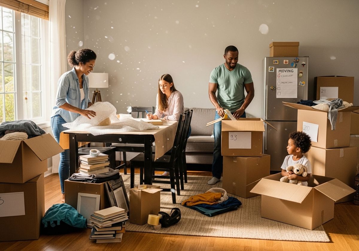 Family Packing Boxes for Move