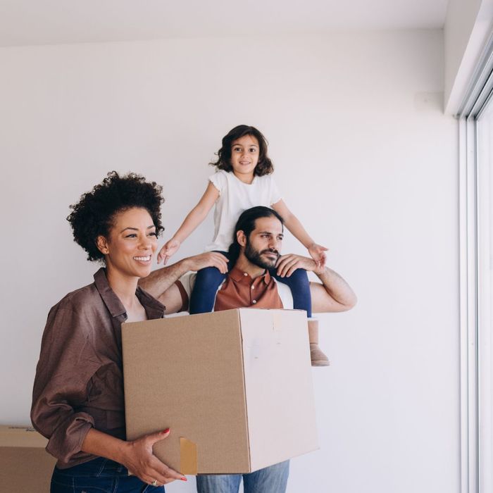happy family moving in happy family moving in
