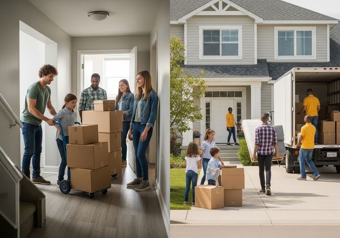 Family Moving Into New Home