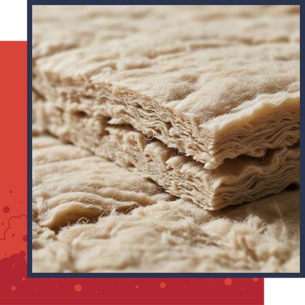 close up of cellulose insulation