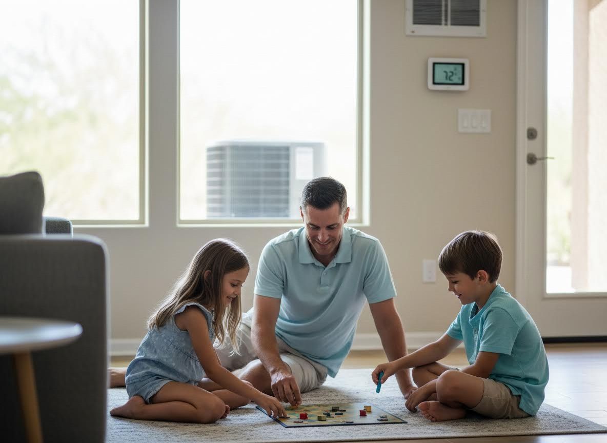 Family Playing Board Game